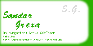 sandor grexa business card